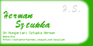 herman sztupka business card